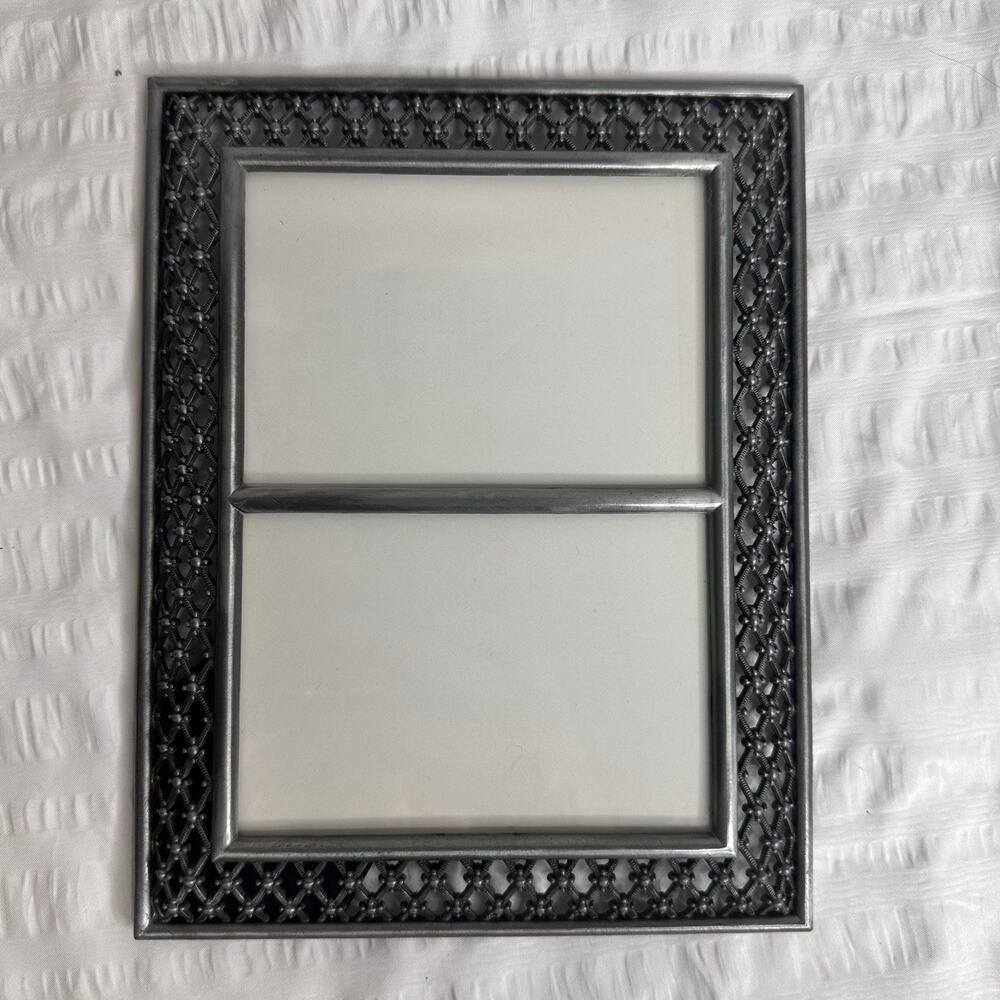 Intercraft Double Photo Frame 3.5 x 5 inch Metal Ornate Vintage Retro￼